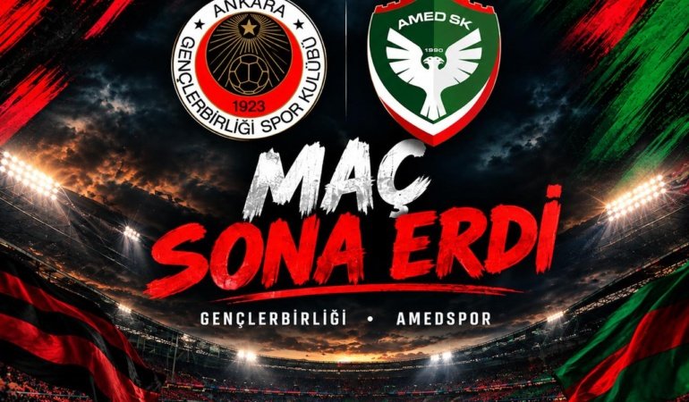 Ankara’daki Gençlerbirliği–Amedspor mücadelesi tamamlandı