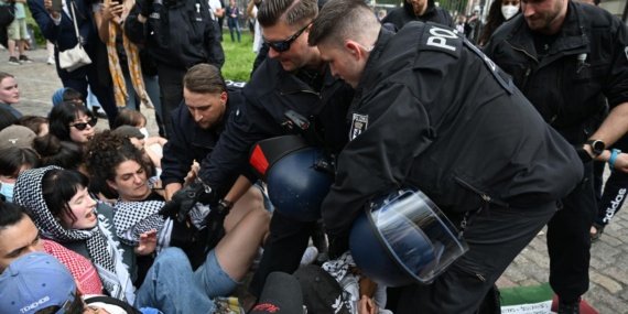 Berlinde-polis-Filistine-destek-gosterisine-sert-mudahale-etti-featured