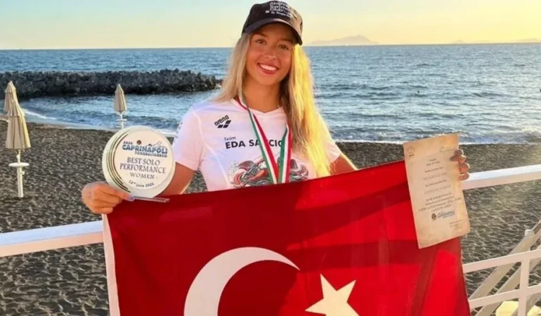 Catalina Kanalı’nı geçen Eda Savcıgil iki unvan kazandı