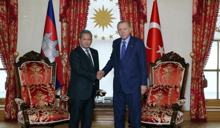 Cumhurbaşkanı Erdoğan, Kamboçya Başbakanı Manet'i kabul etti