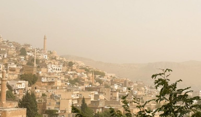 Mardin ve Şanlıurfa'da toz taşınımı etkili oldu
