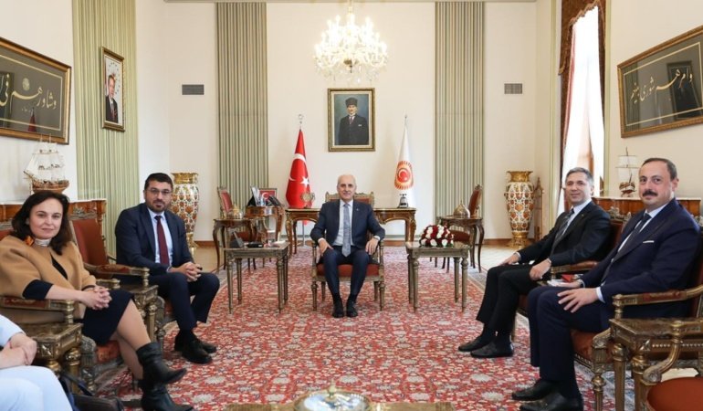 TBMM Başkanı Kurtulmuş, AlmanyaTürkiye Parlamentolar Arası Dostluk Grubu Başkanı Yüksel'i kabul etti