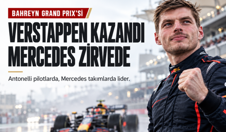 Verstappen yarışta kazandı, Mercedes klasmanlarda ilk sırada kaldı